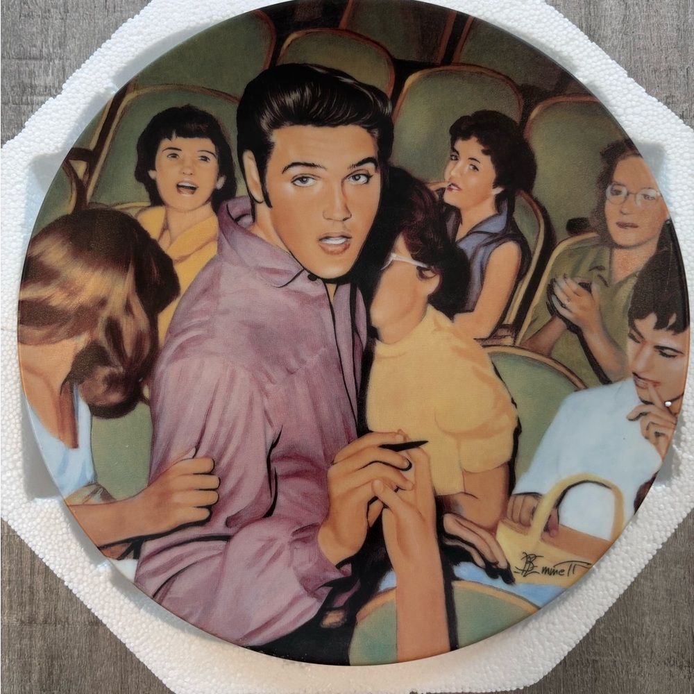Bradford Exchange Elvis Presley Young & Wild: With Love, Elvis Plate With COA